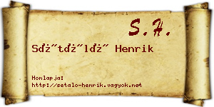 Sétáló Henrik névjegykártya